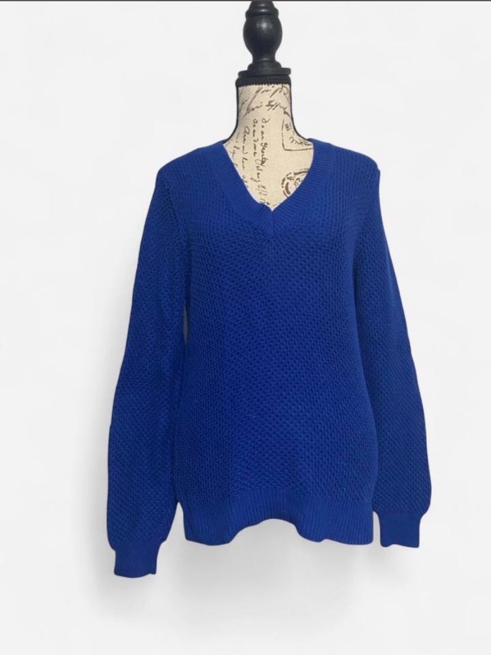 Michael Kors Royal Blue V-Neck Knit Sweater